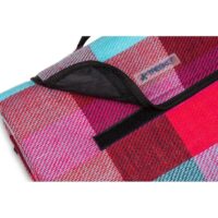 Pătură picnic colorată cu mâner și model carouri