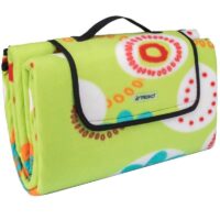 Pătură de picnic verde cu model colorat