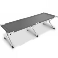 Pat pliant de camping cu cadru metalic