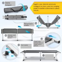 Instrucțiuni montaj pat de camping pliabil